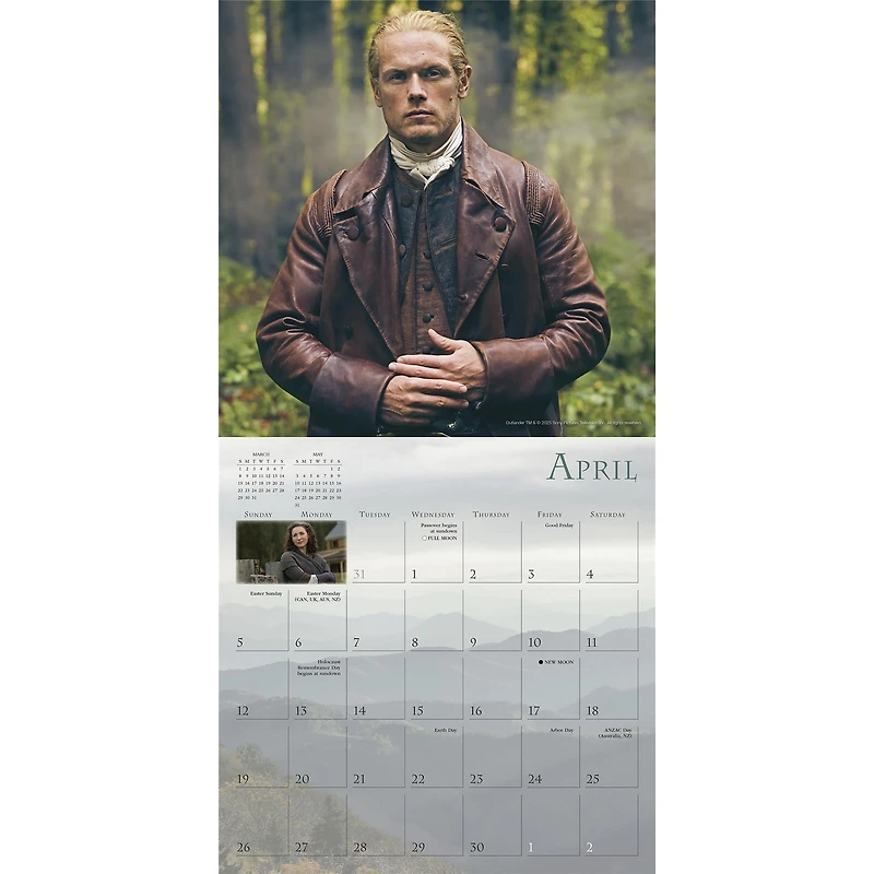 Outlander 2026 Wall Calendar