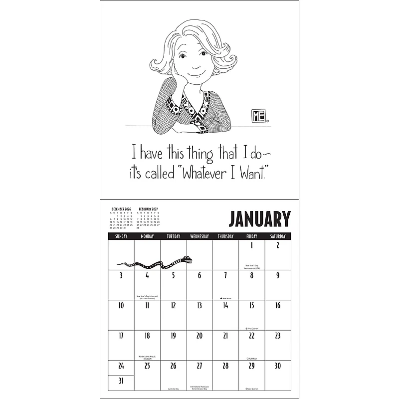 Mary EngelDark 2027 Wall Calendar - Online Only
