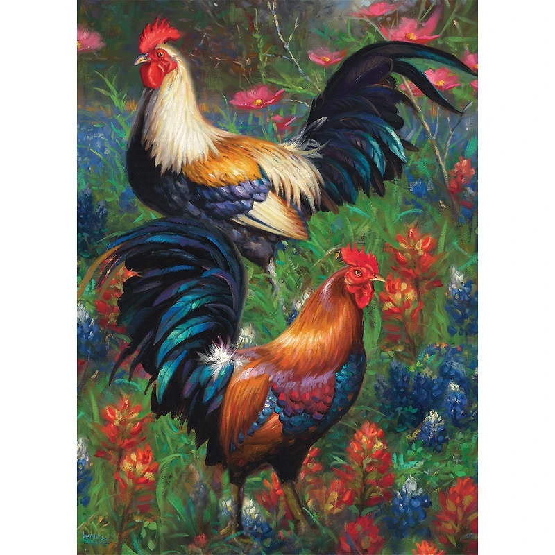 Roosters 1000 Piece Puzzle - Online Only