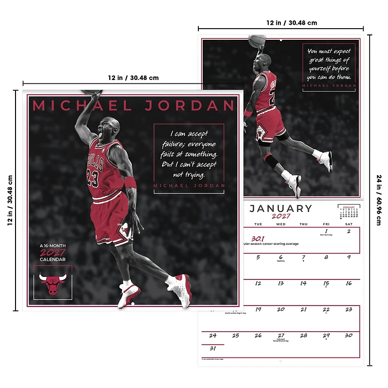 NBA Michael Jordan 2027 Wall Calendar