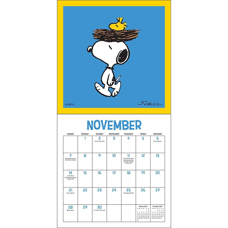 Peanuts @Snoopygrams 2027 Mini Calendar