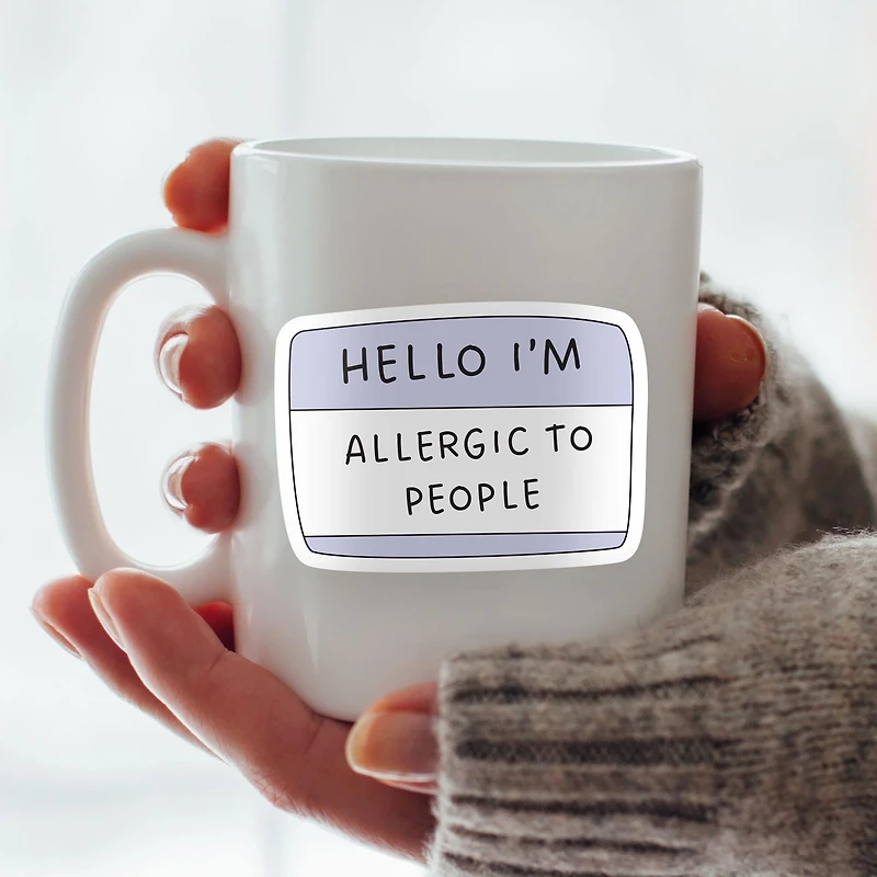 Hello I'm Allergic to People Vinyl Sticker