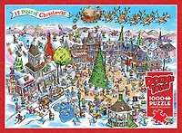 DoodleTown 12 Days of Christmas 1000 Piece Puzzle
