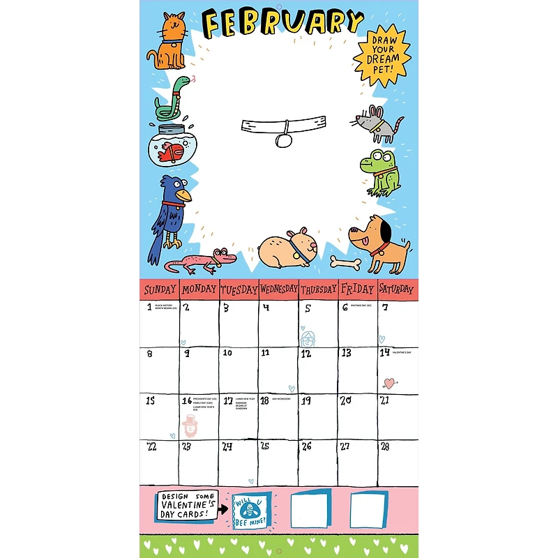 Kids Awesome Activity 2026 Wall Calendar