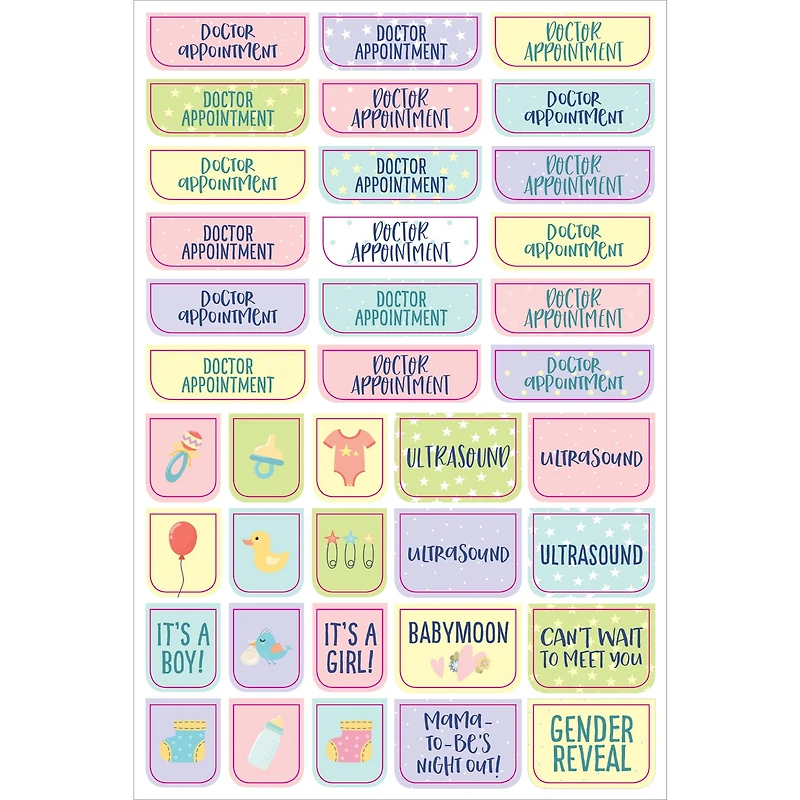 Pregnancy and Babys 1st Year Planner Stickers