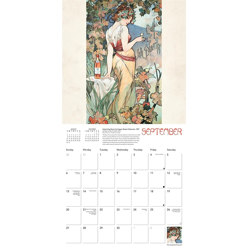 Art Nouveau Posters 2026 Wall Calendar