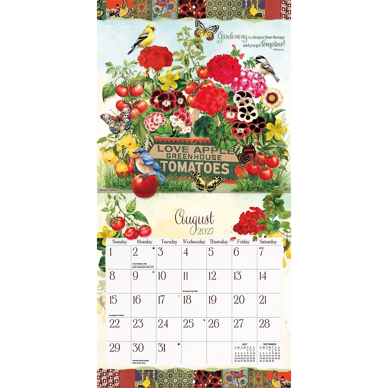 Garden Botanicals 2027 Mini Calendar