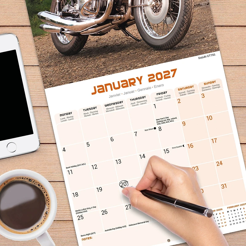 70s Superbikes 2027 Wall Calendar - Online Only