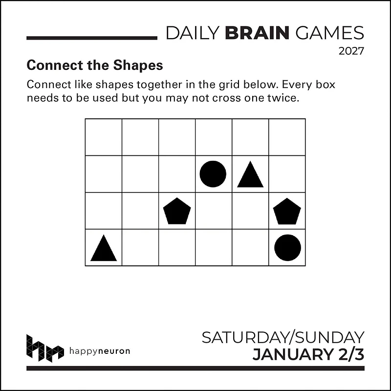 Daily Brain Games 2027 Box Calendar - Online Only