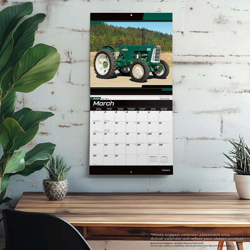 Tractors 2026 Wall Calendar - Online Only