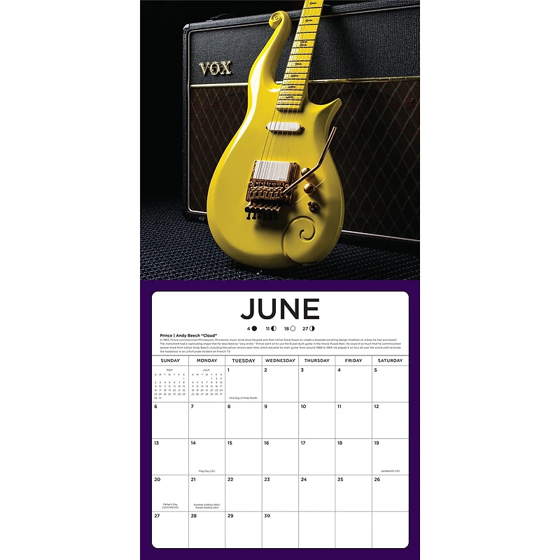 Star Guitars 2027 Wall Calendar - Online Only