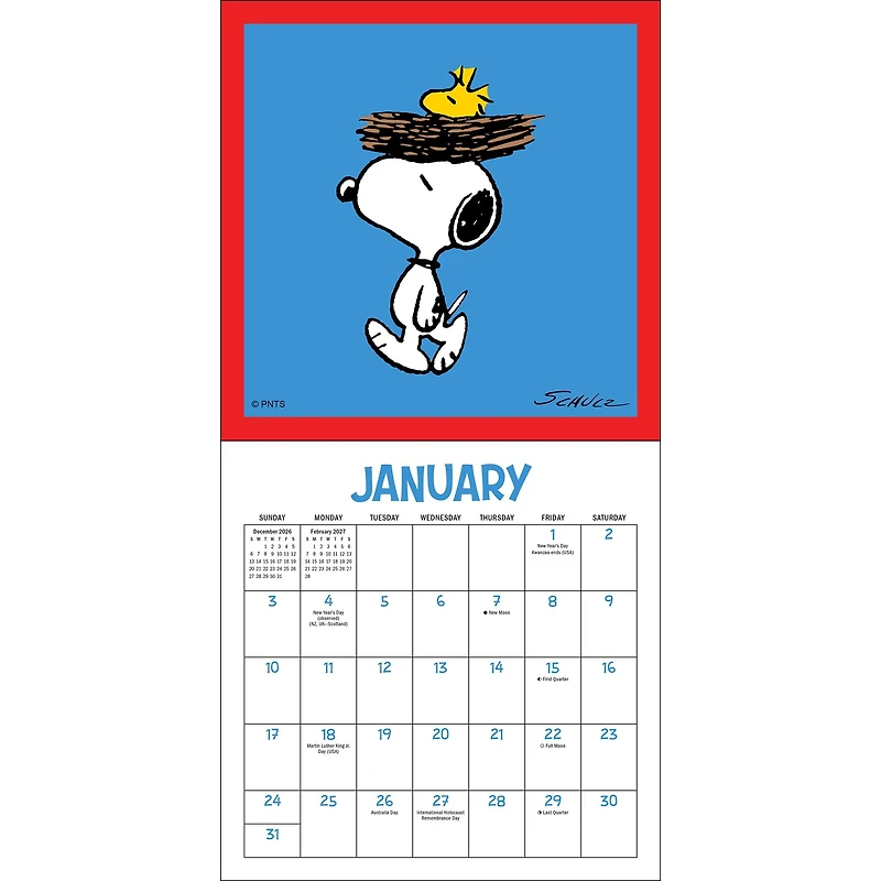 Peanuts @Snoopygrams 2027 Mini Calendar