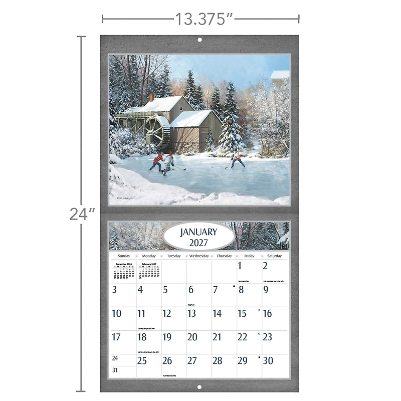 Hockey Hockey Hockey 2027 Wall Calendar