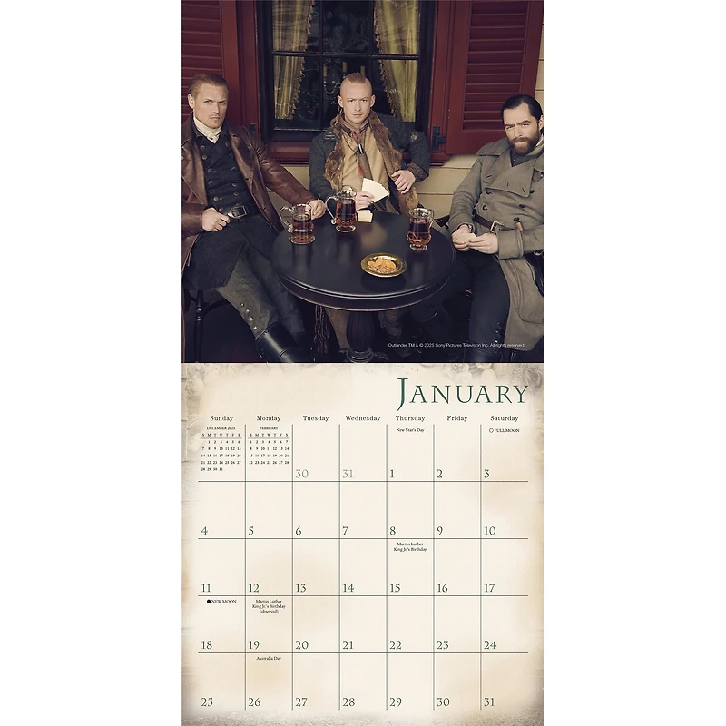 Outlander 2026 Mini Calendar