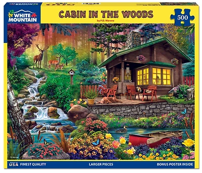 Cabin in The Woods 500 Piece Puzzle - Online Only