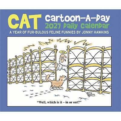 Cat Cartoon-A-Day by Jonny Hawkins 2027 Box Calendar