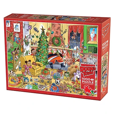 Catching Santa Doodletown 1000 Piece Puzzle