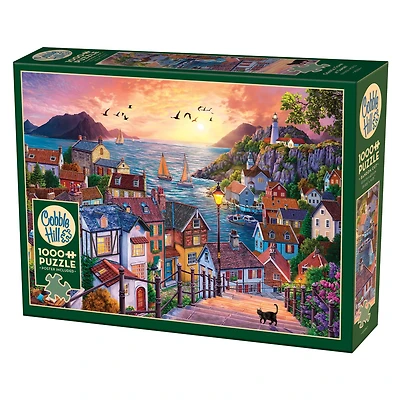 Coastal Town at Sunset 1000 Piece Puzzle
