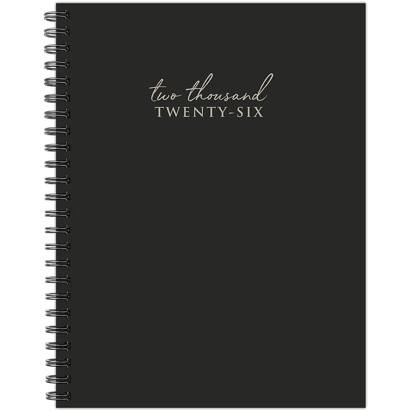 Contemporary Black 2026 Weekly Planner Calendar