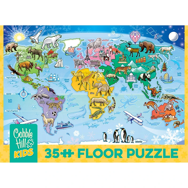 Map of the World 35 Piece Floor Puzzle - Online Only