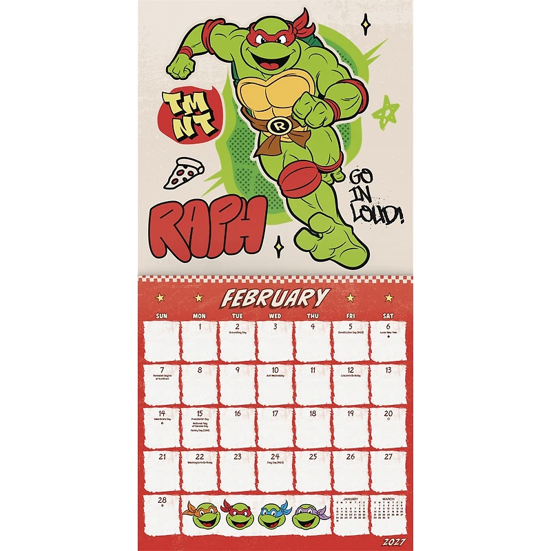 Teenage Mutant Ninja Turtles 2027 Wall Calendar