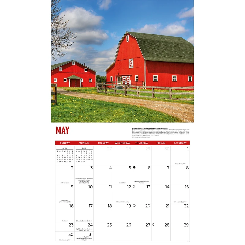 Barns 2027 Wall Calendar