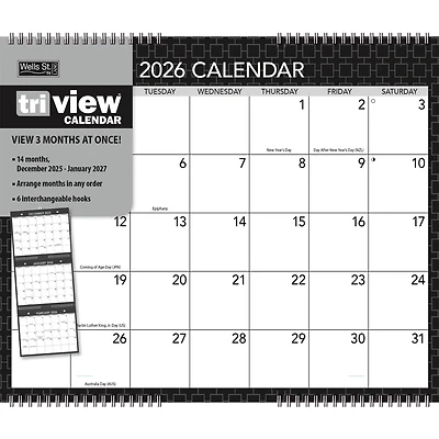 Office Triview 2026 Wall Calendar