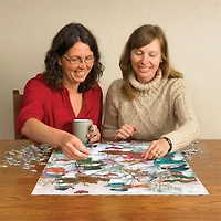 Hill of a Lot of Snowmen 500 Piece Puzzle
