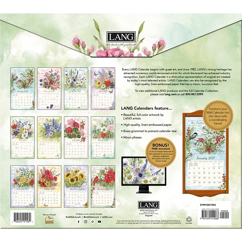 Nature's Grace 2027 Wall Calendar