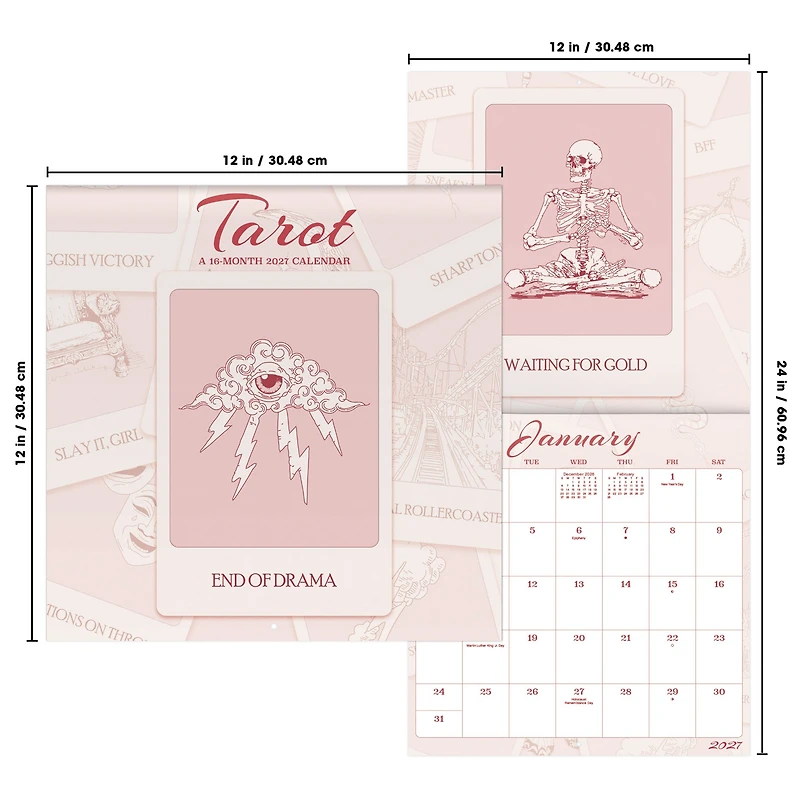 Tarot 2027 Wall Calendar - Online Only