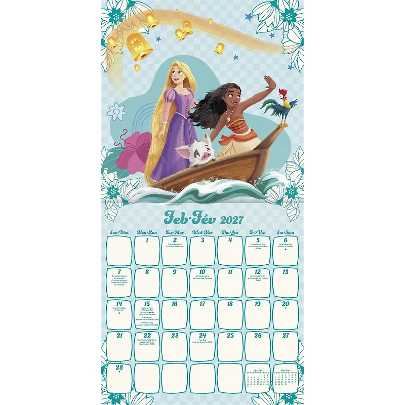 Disney Princess 2027 Wall Calendar