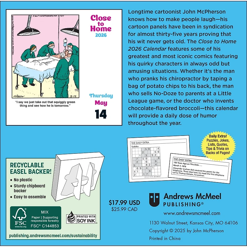 Close To Home 2026 Box Calendar - Online Only