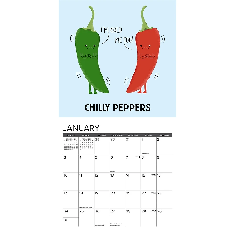 Pun Intended 2027 Mini Calendar