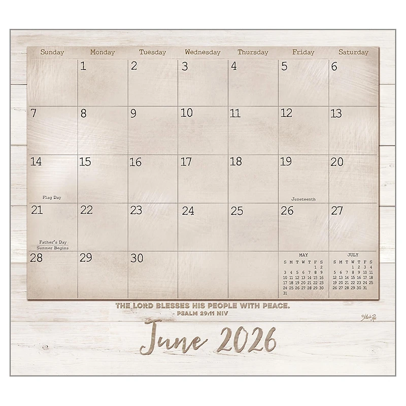 Faith And Family 2026 Deluxe Wall Calendar - Online Only