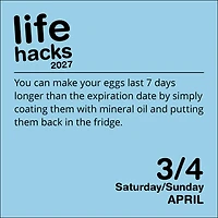 Life Hacks 2027 Box Calendar