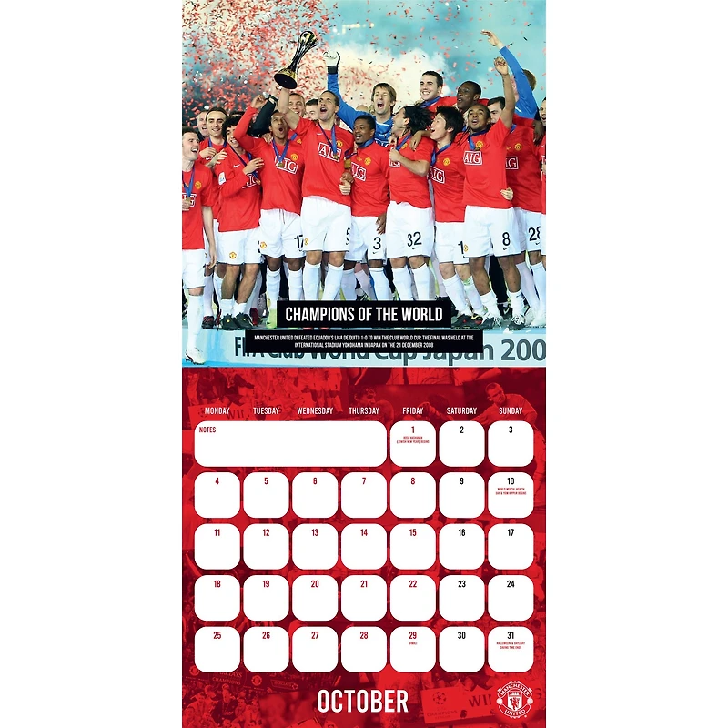 Manchester United 2027 Wall Calendar