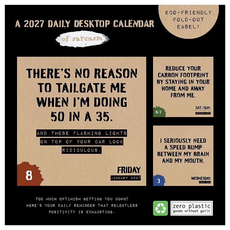 Anti Affirmations/Daily Sarcasm 2027 Box Calendar - Online Only