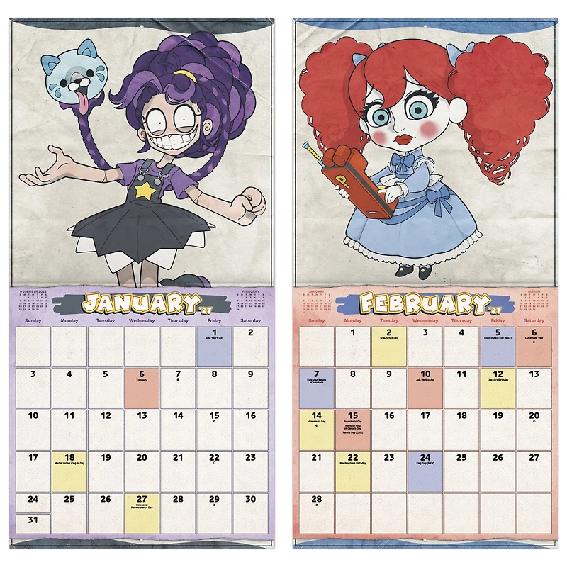 Poppy Playtime 2027 Wall Calendar