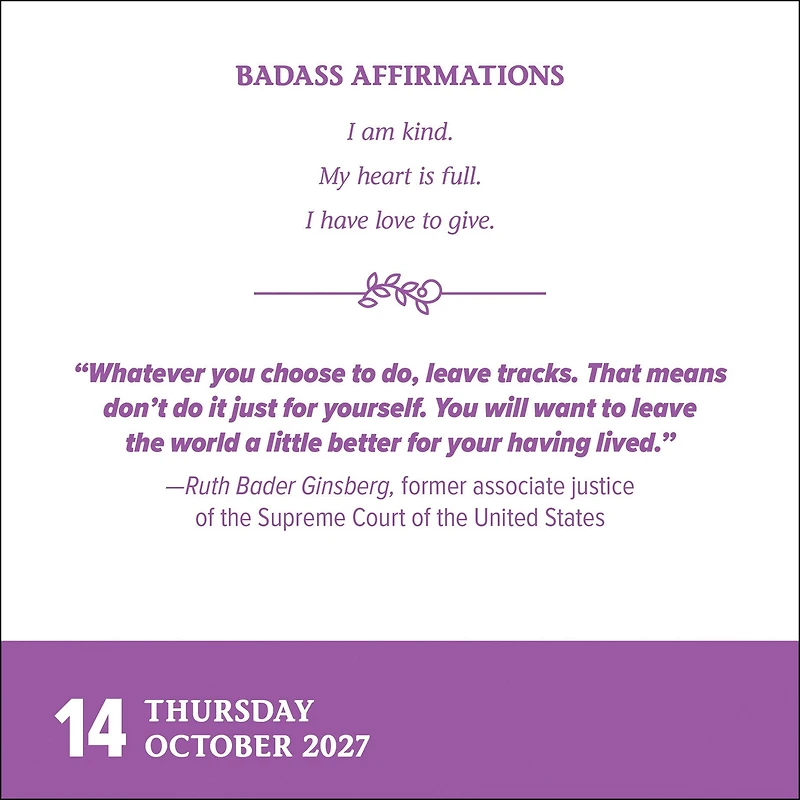 Badass Affirmations 2027 Box Calendar - Online Only