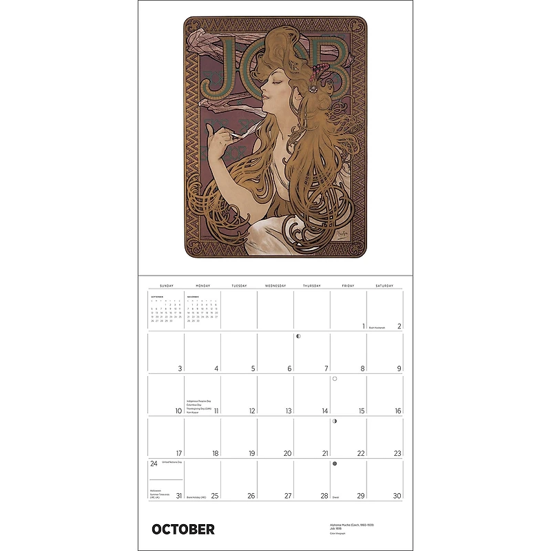 Alphonse Mucha 2027 Wall Calendar