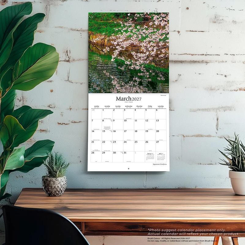 Japanese Gardens 2027 Wall Calendar