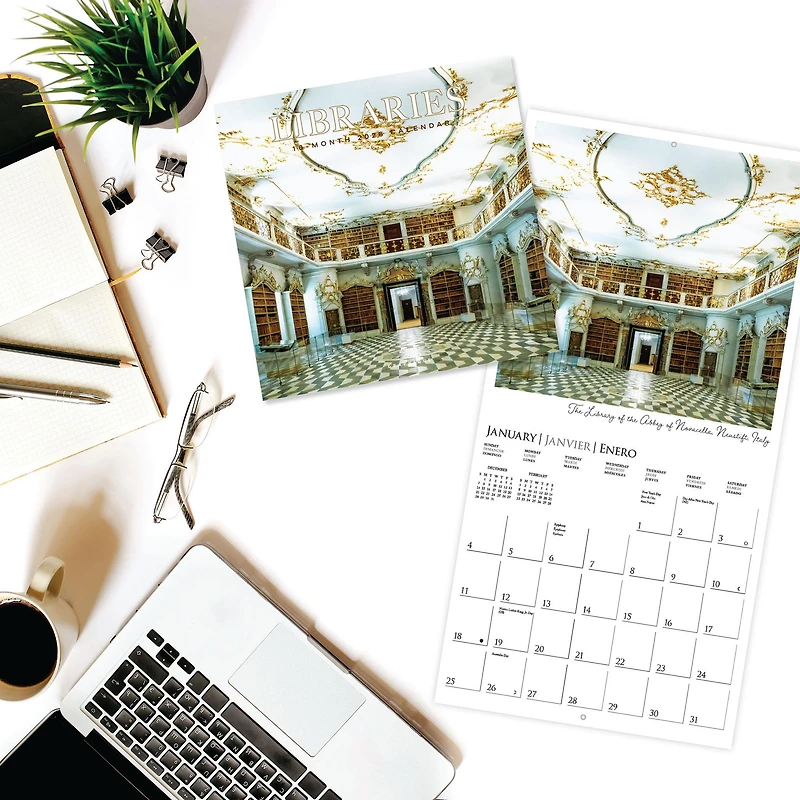 Libraries 2026 Wall Calendar