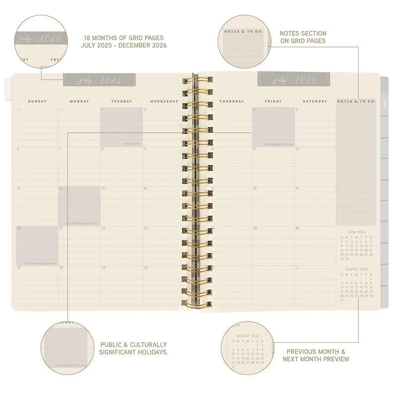 Farmhouse Floral 2025-2026 Engagement Calendar