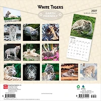 White Tigers 2027 Wall Calendar