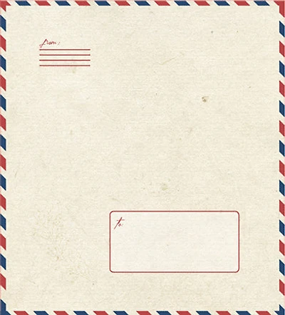 Retro Shipping Envelope Large Gift Wrap 2026