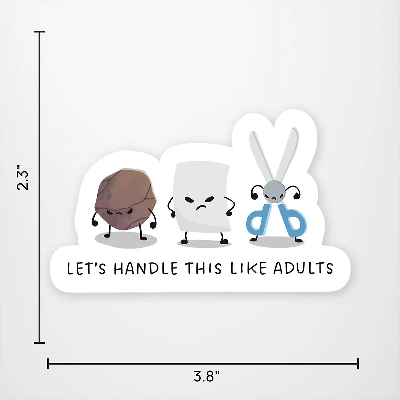 Let's Handle This Like Adults Vinyl Sticker