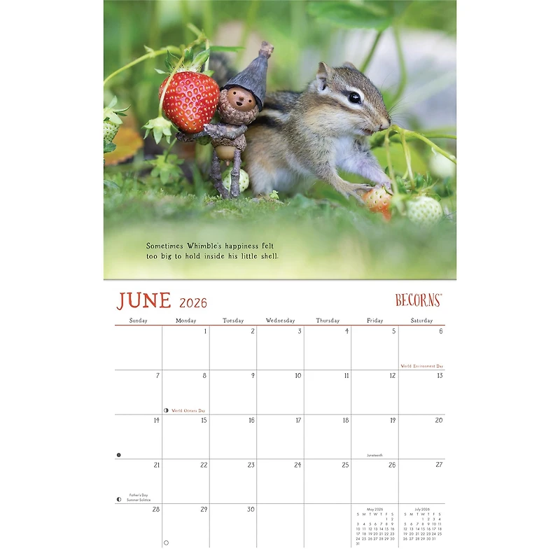 Becorns 2026 Wall Calendar