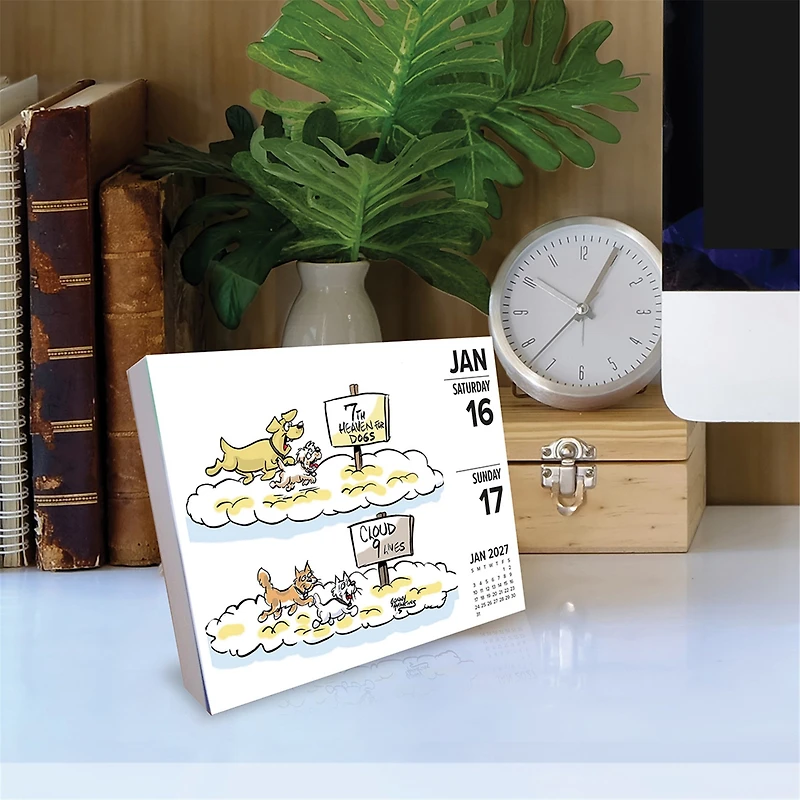 Dog Cartoon-a-Day by Jonny Hawkins 2027 Box Calendar - Online Only
