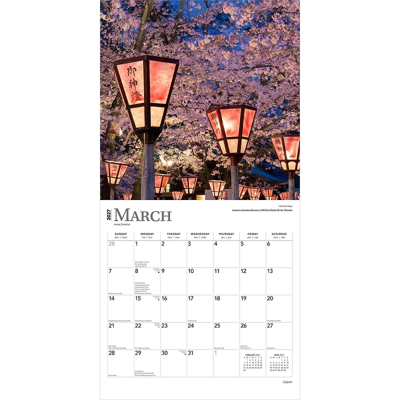 Japan 2027 Wall Calendar - Online Only