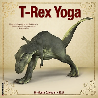 T-Rex Yoga 2027 Wall Calendar